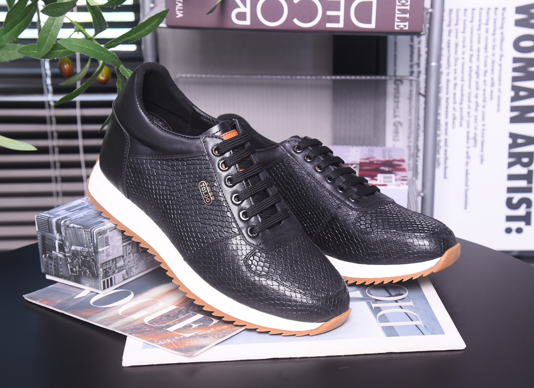 Giày cao nam 8cm da thật cao cấp 19